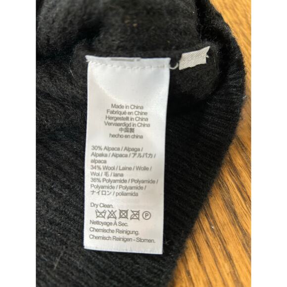 J. Crew Alpaca Blend Black Cardigan V Neck Sweater Sz S Premium Black Label Soft - Picture 6 of 9